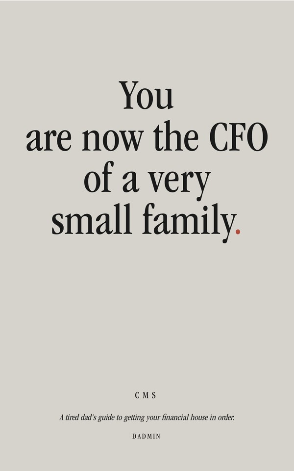 You are now the CFO of a very small family — book cover